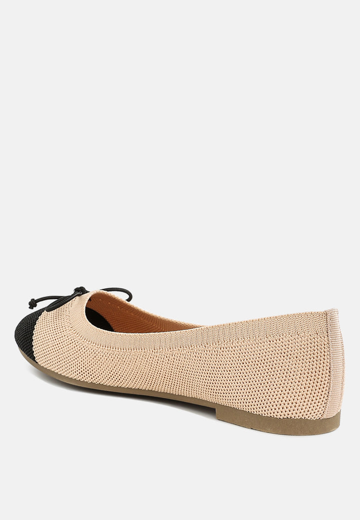 women two tone ballerinas#color_beige