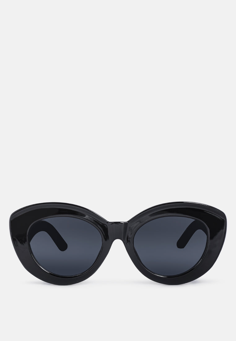 Texture Cat Eye Frame Sunglasses