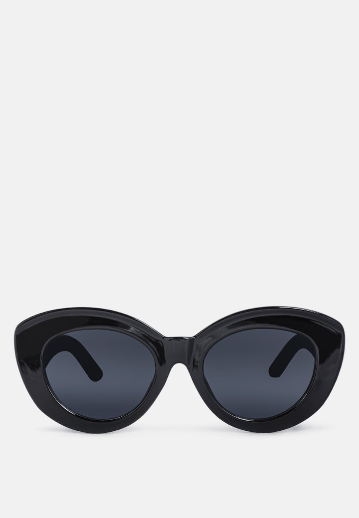 Texture Cat Eye Frame Sunglasses