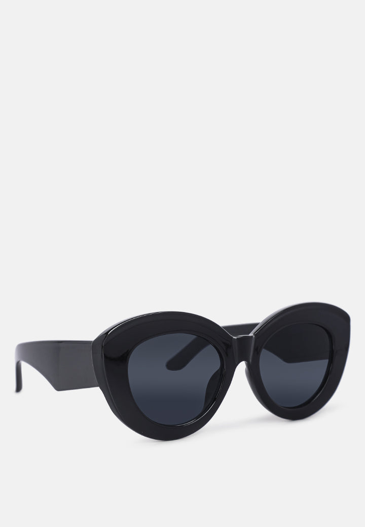 Texture Cat Eye Frame Sunglasses