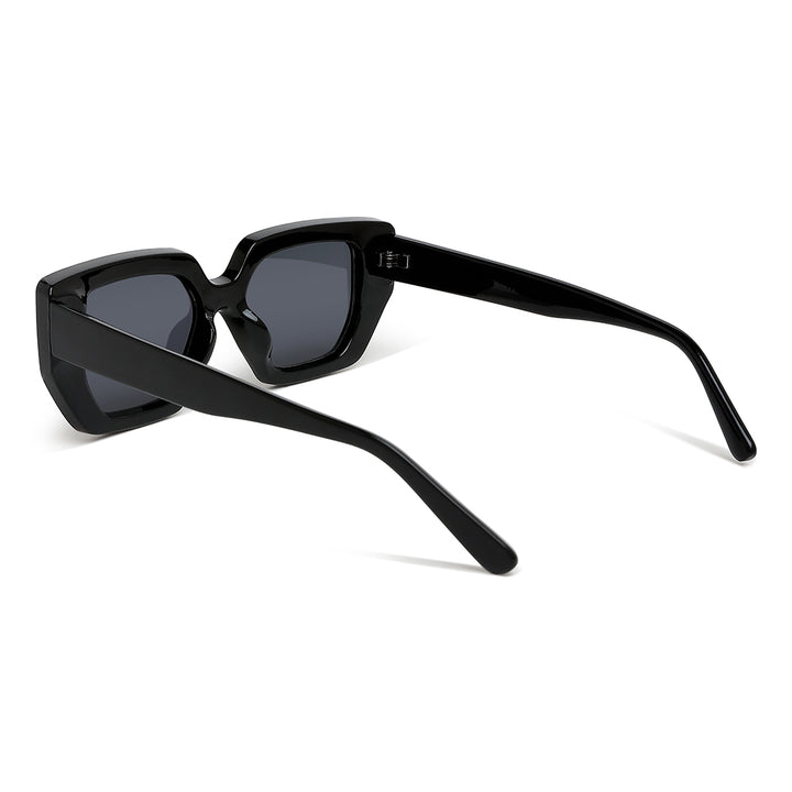 oversized cat eye square sunglasses#color_black