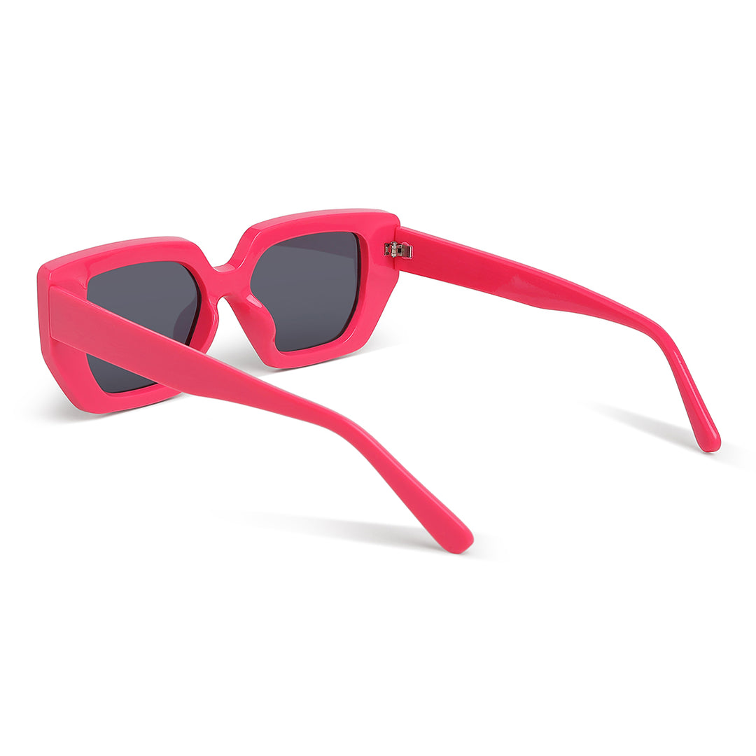 oversized cat eye square sunglasses#color_dk_pink