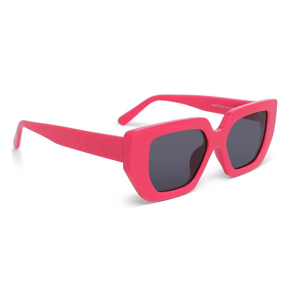 oversized cat eye square sunglasses#color_dk_pink