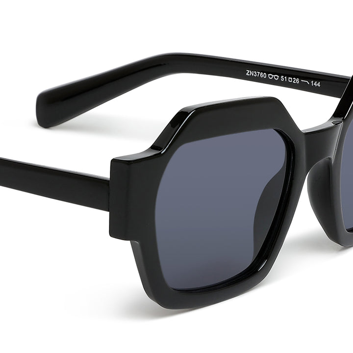 bold bevel square sunglasses#color_black