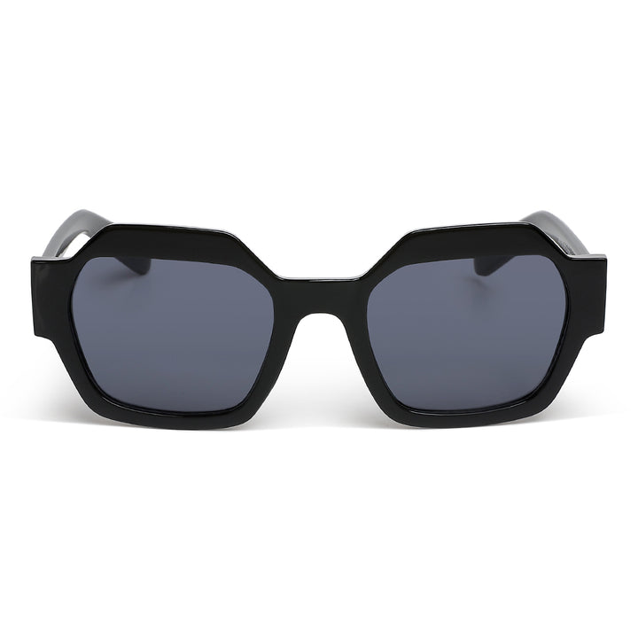 bold bevel square sunglasses#color_black