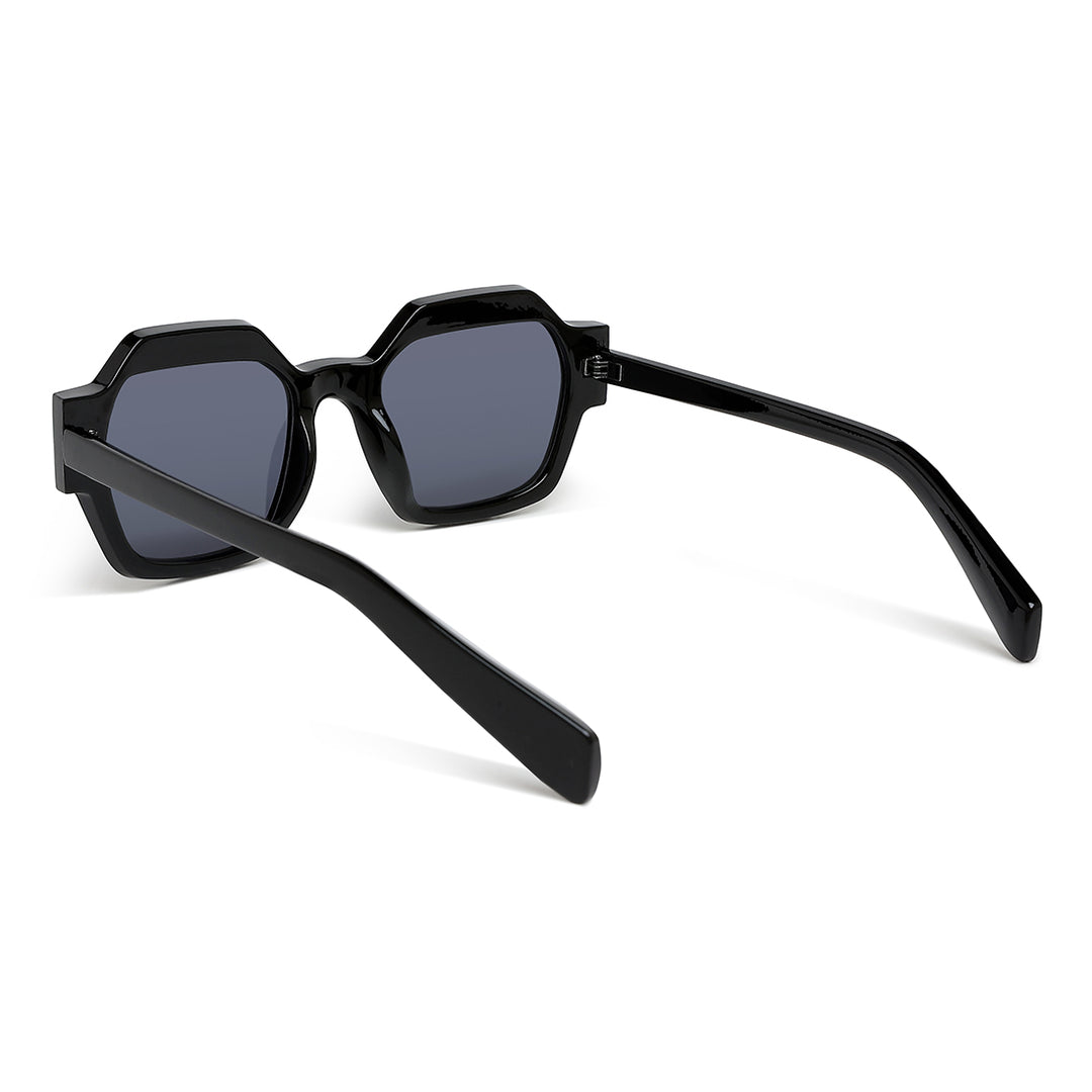 bold bevel square sunglasses#color_black