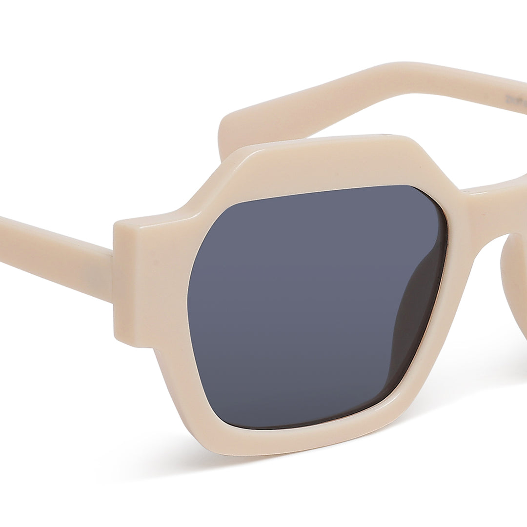 bold bevel square sunglasses#color_beige