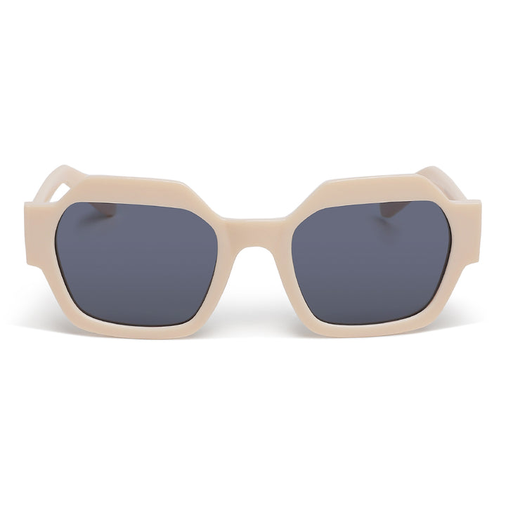 bold bevel square sunglasses#color_beige