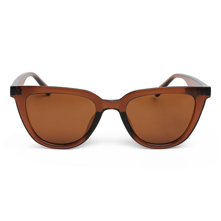 cat eye uv sunglasses#color_brown