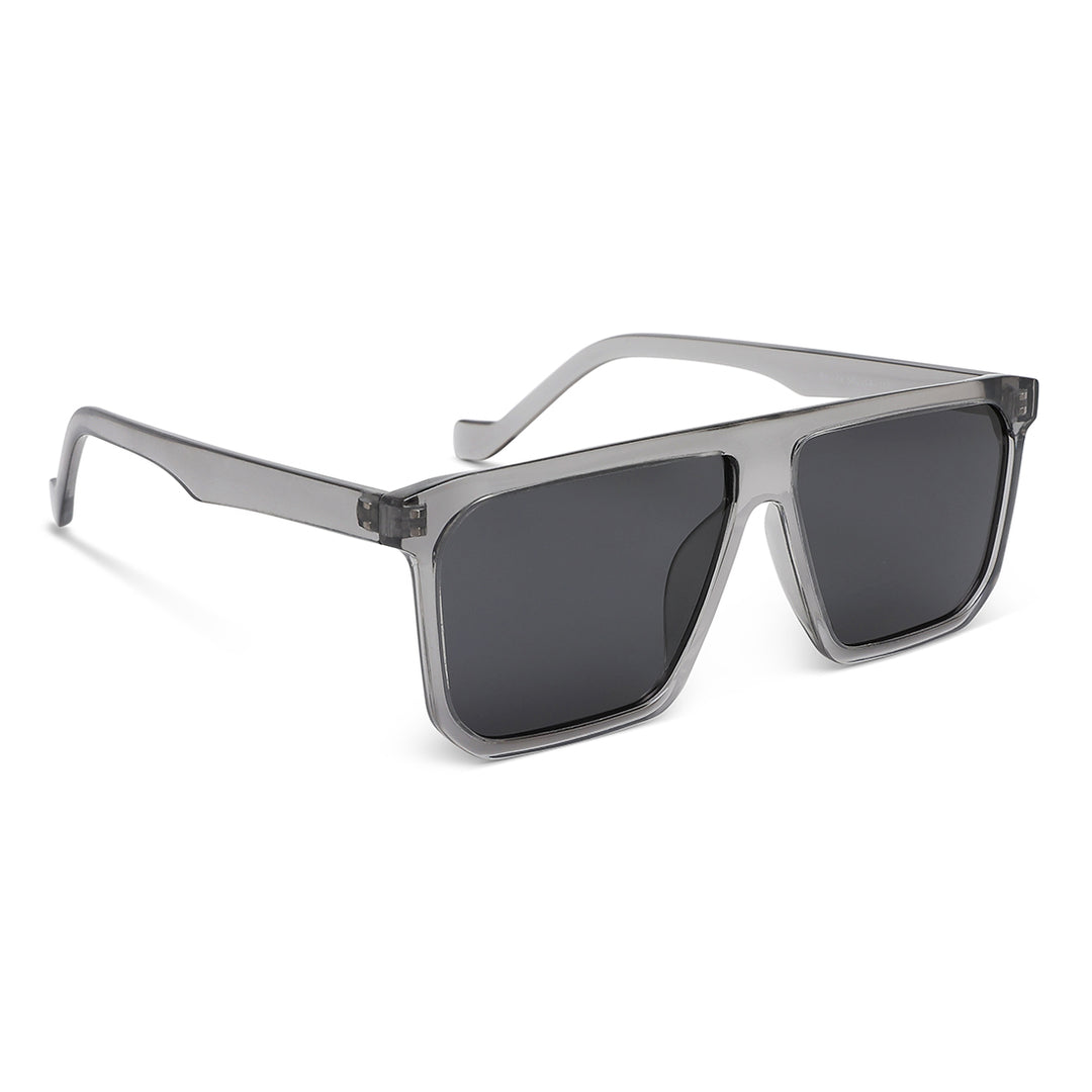 flat bridge sunglasses#color_grey