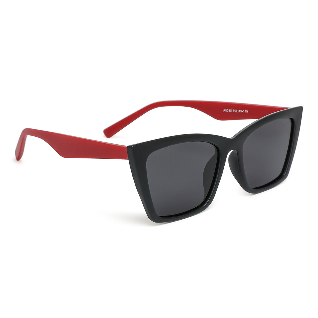 cat eye square sunglasses#color_red