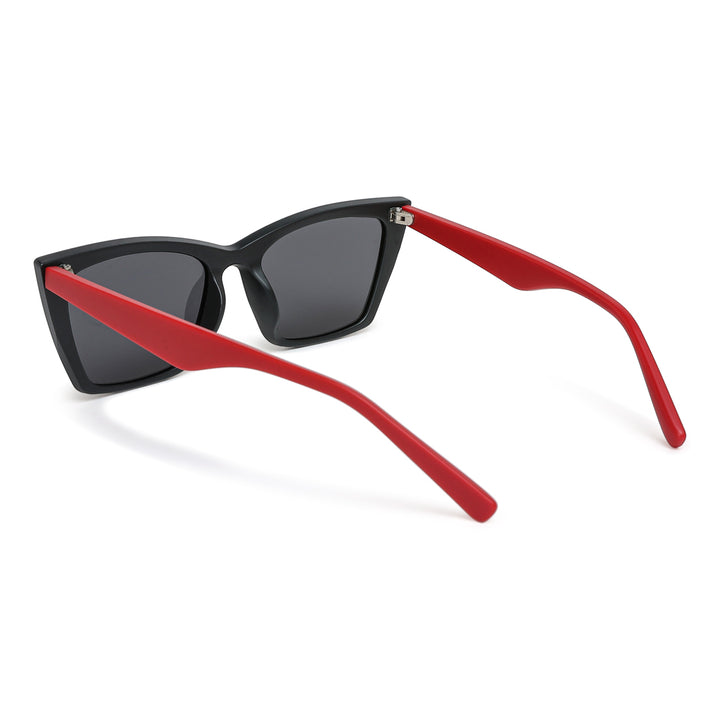 cat eye square sunglasses#color_red