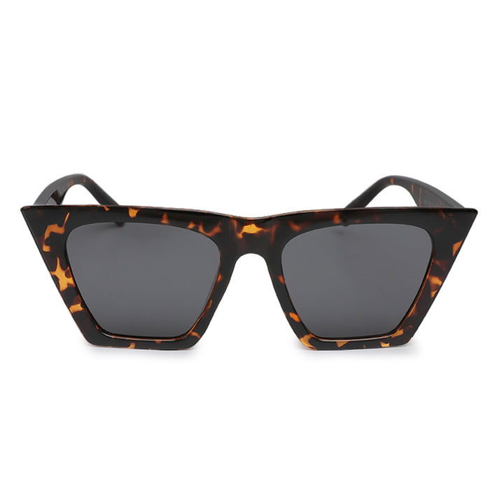 structured cat eye sunglasses#color_leopard