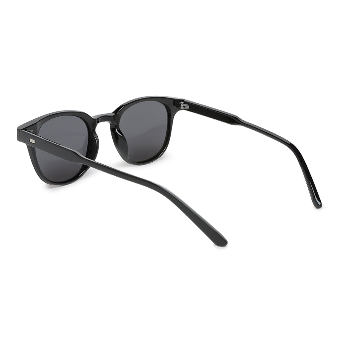 round wayfarer sunglasses#color_black