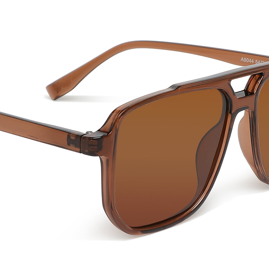 thin rim navigator sunglasses#color_brown