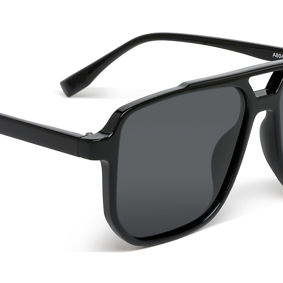 thin rim navigator sunglasses#color_black