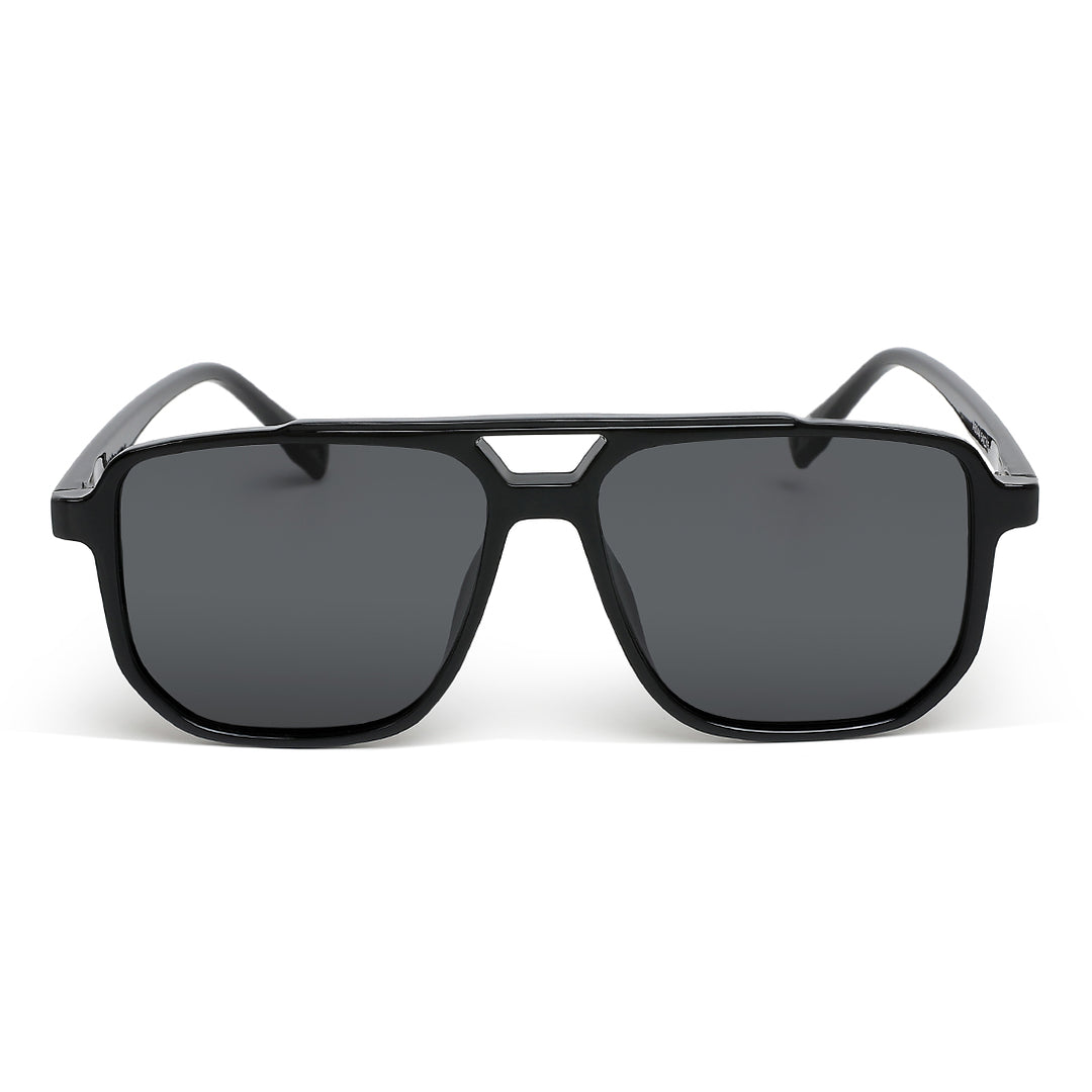 thin rim navigator sunglasses#color_black