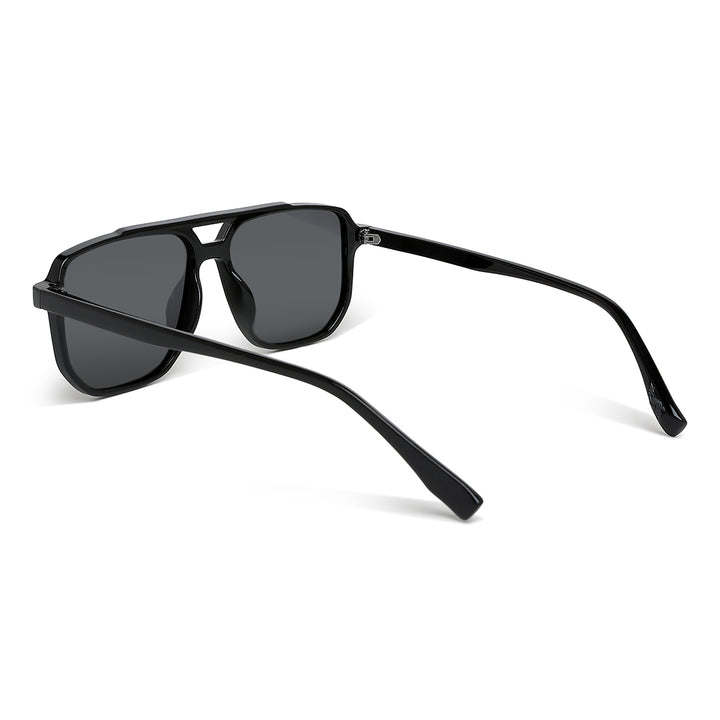 thin rim navigator sunglasses#color_black