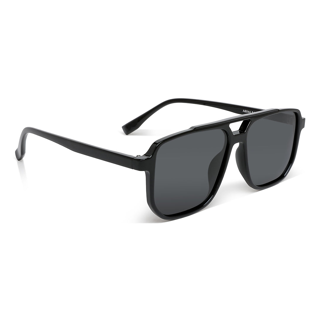 thin rim navigator sunglasses#color_black