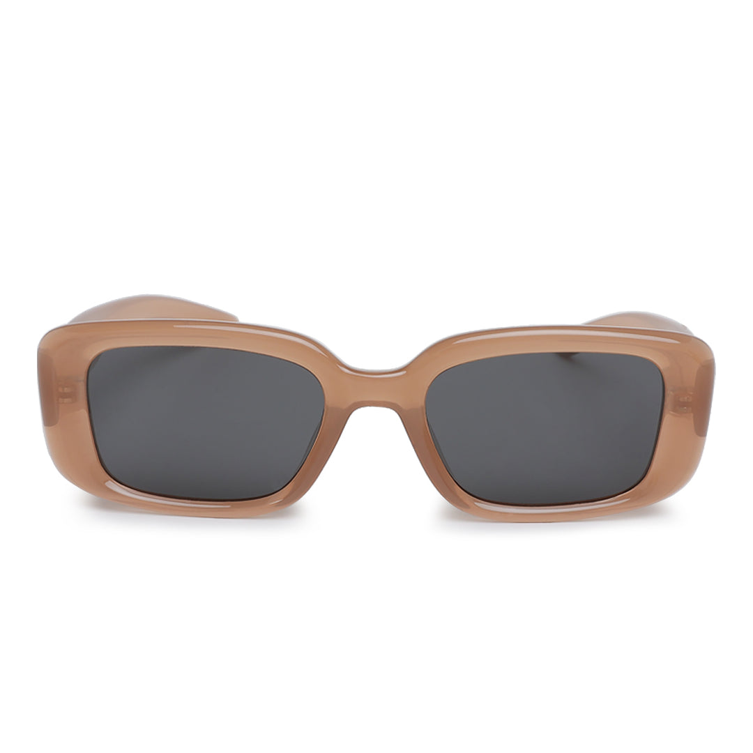 metallic stars rectangular sunglasses#color_light-brown