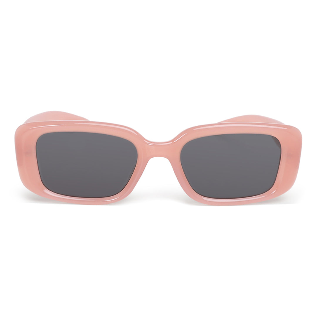 metallic stars rectangular sunglasses#color_peach