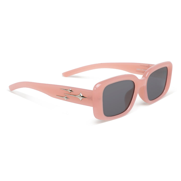 metallic stars rectangular sunglasses#color_peach