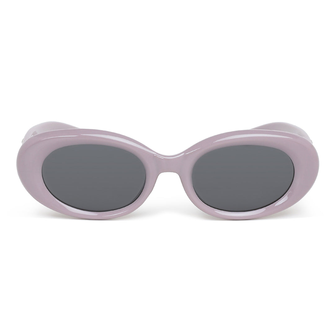 Metallic Stars Oval Sunglasses