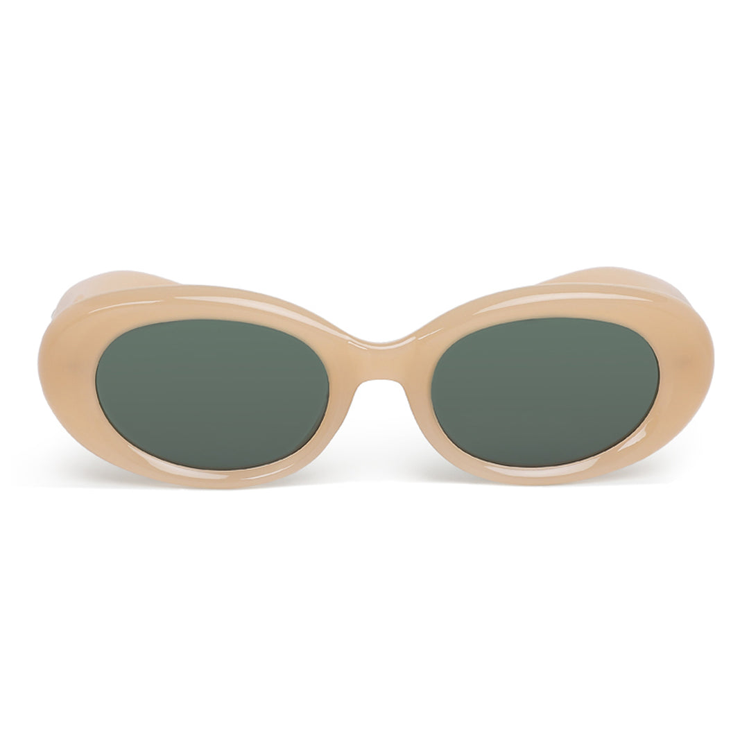 Metallic Stars Oval Sunglasses