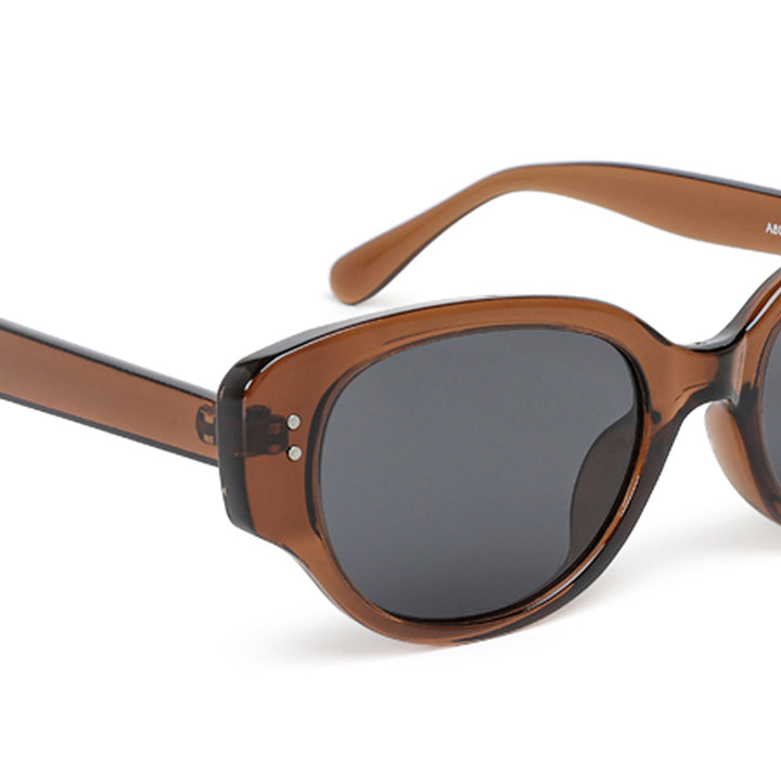 durable cat eye sunglasses#color_brown