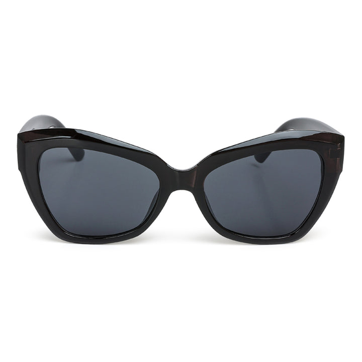 chunky cat eye sunglasses#color_black