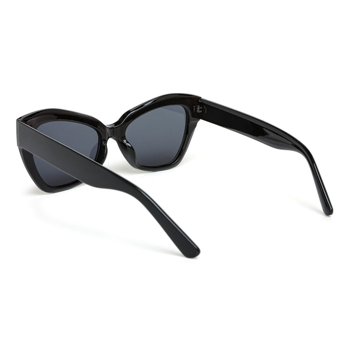 chunky cat eye sunglasses#color_black