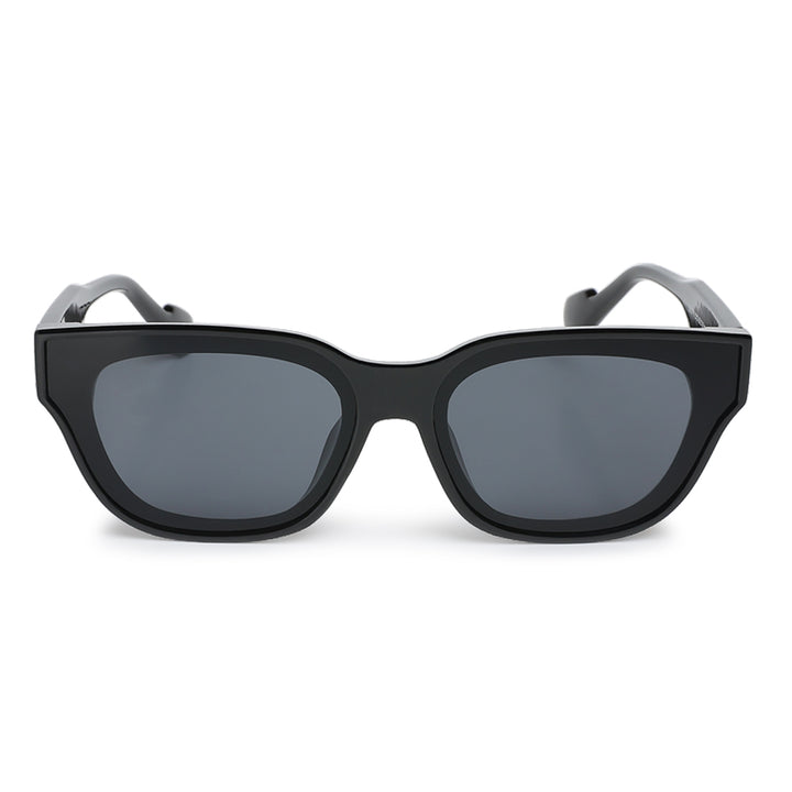 square cat eye sunglasses#color_black