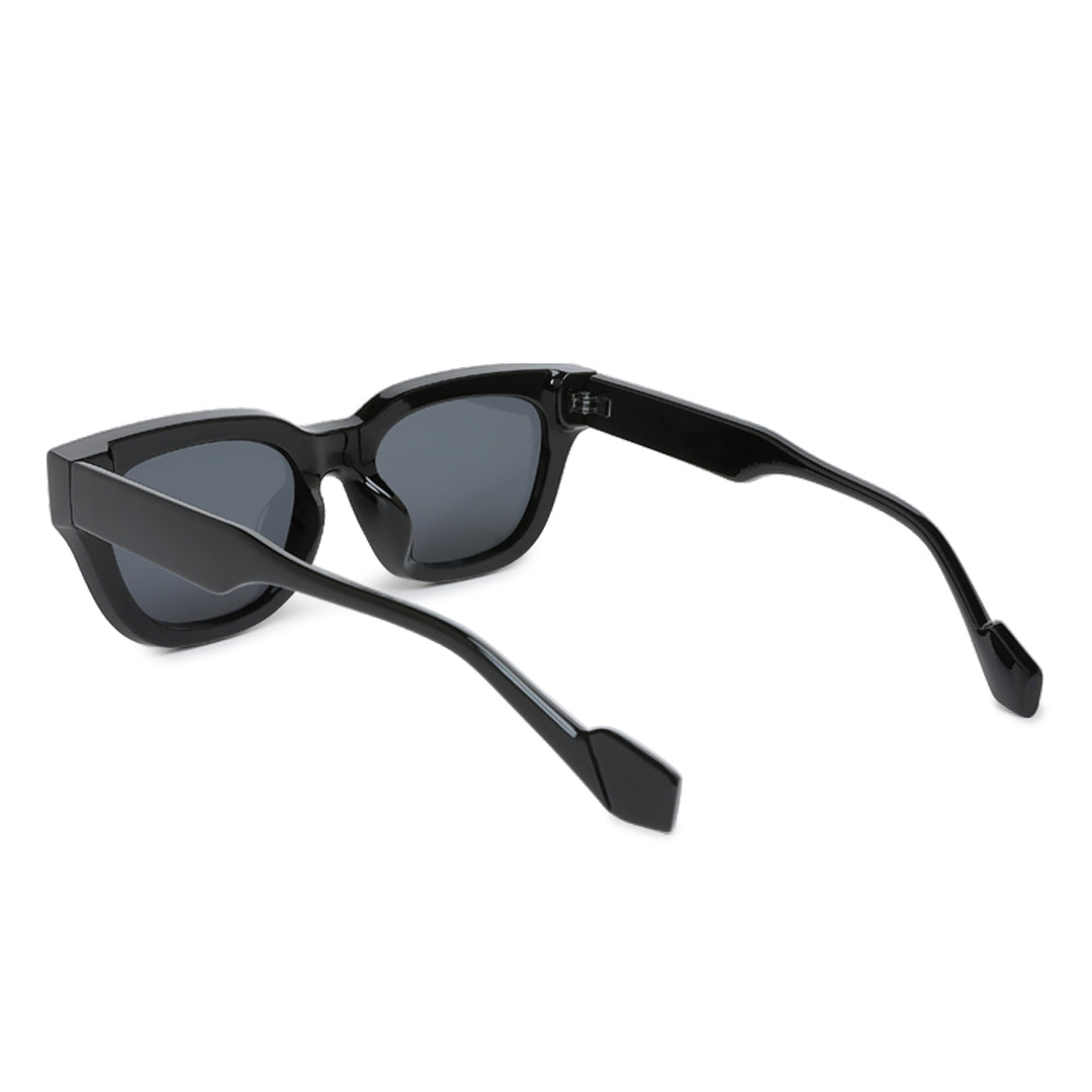 square cat eye sunglasses#color_black