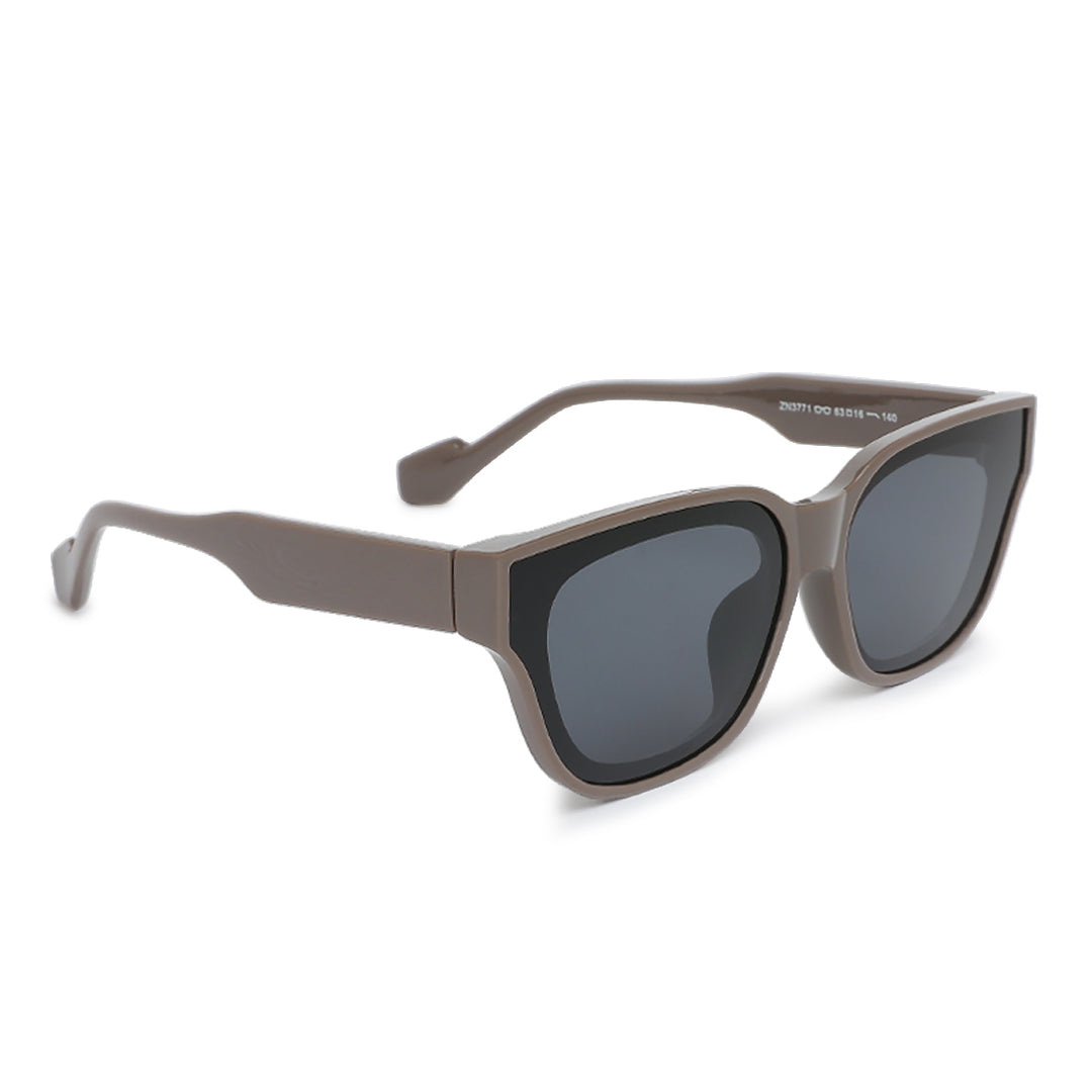 square cat eye sunglasses#color_coffee