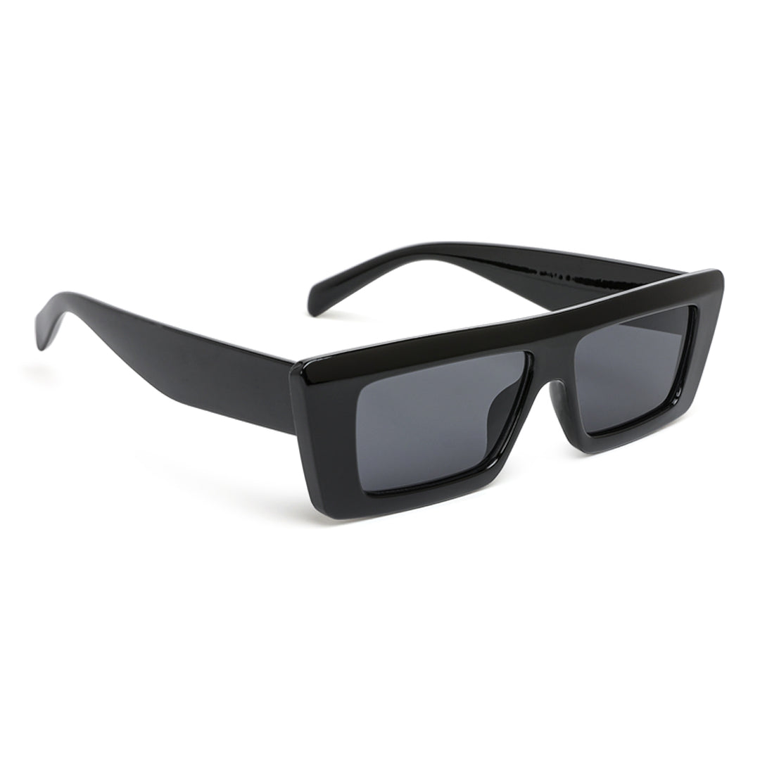 chunky rectangular sunglasses#color_black