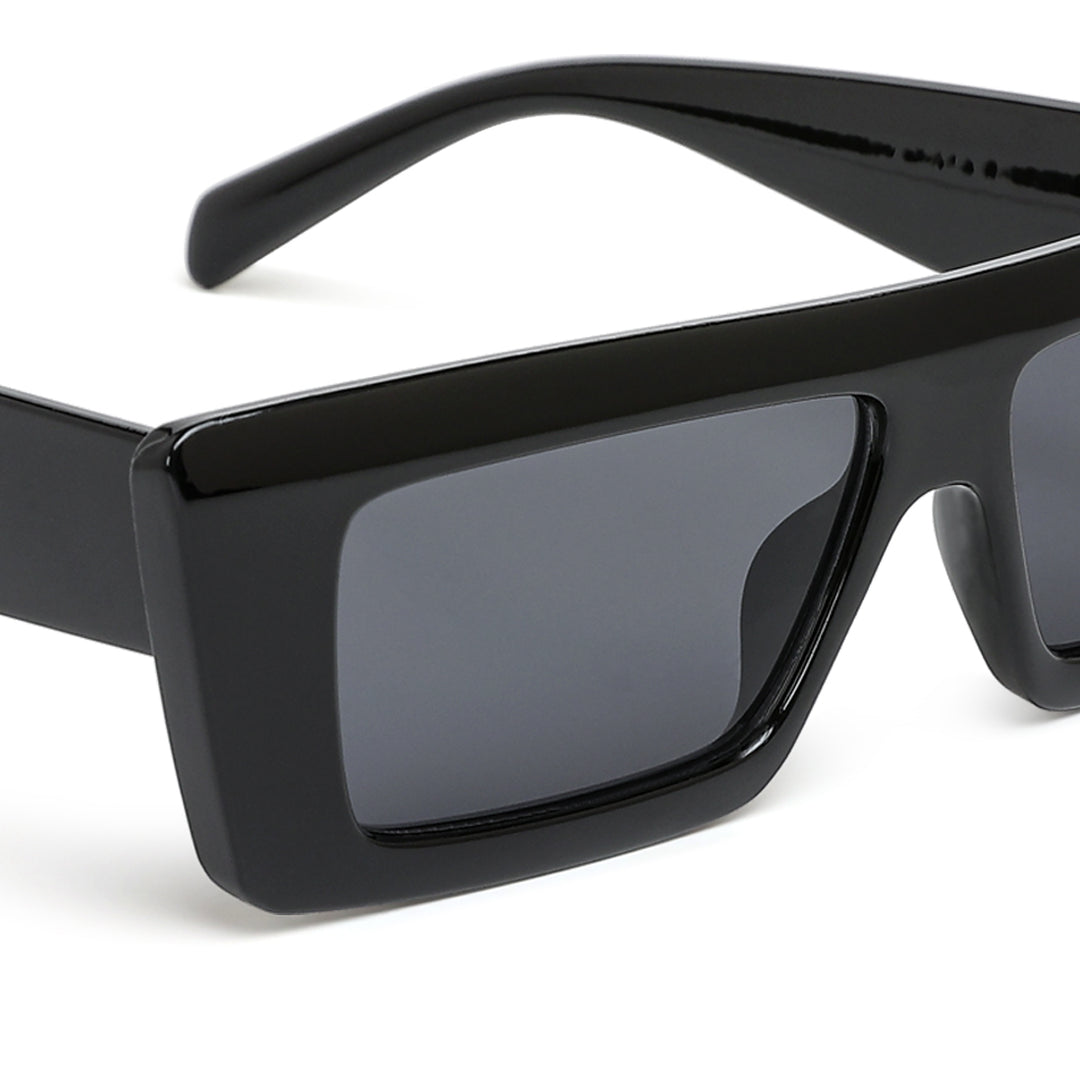 chunky rectangular sunglasses#color_black