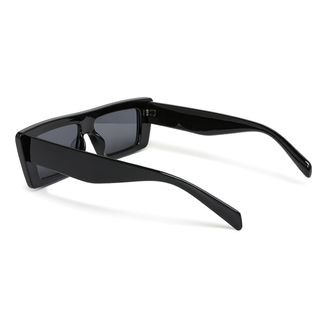 chunky rectangular sunglasses#color_black