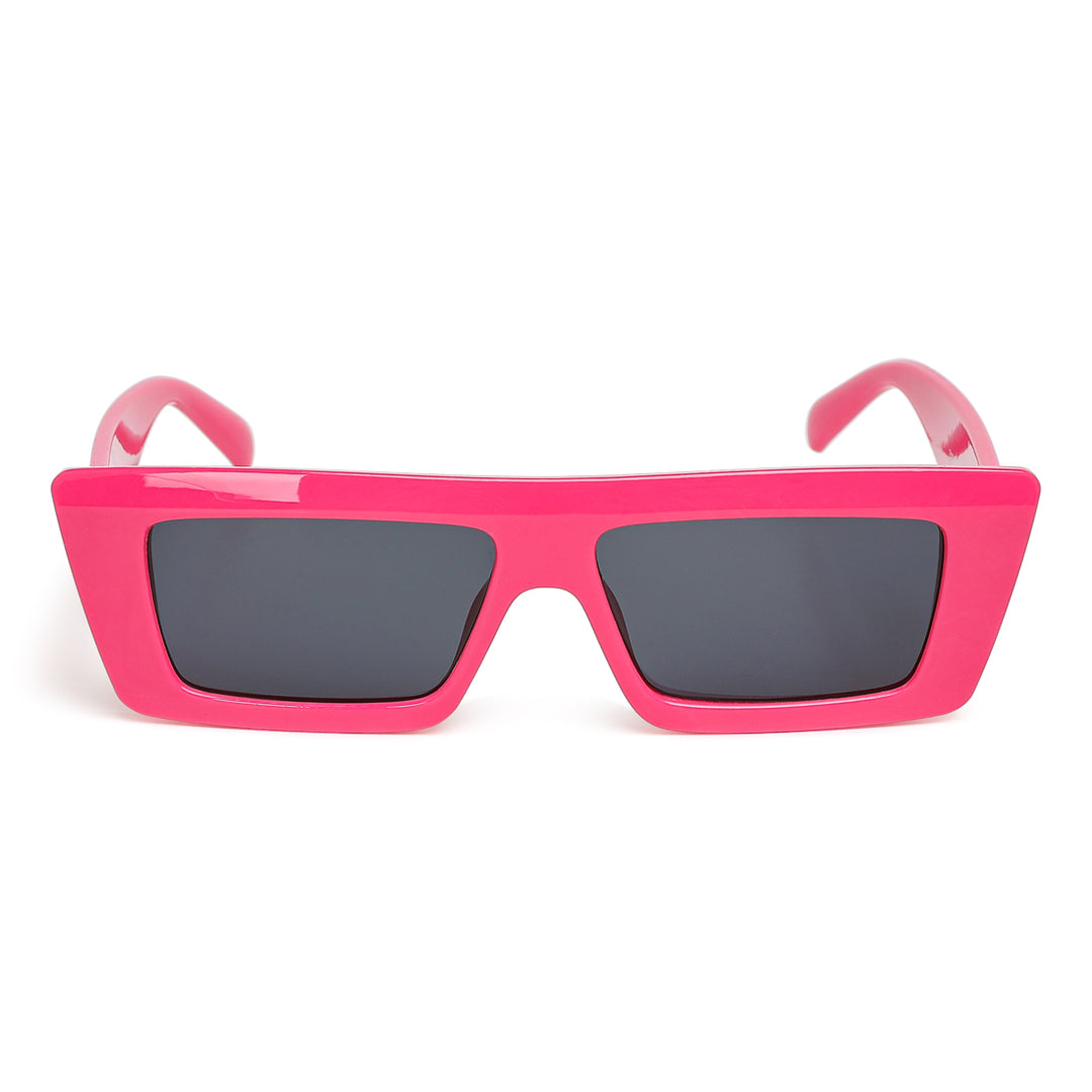 chunky rectangular sunglasses#color_rose-red