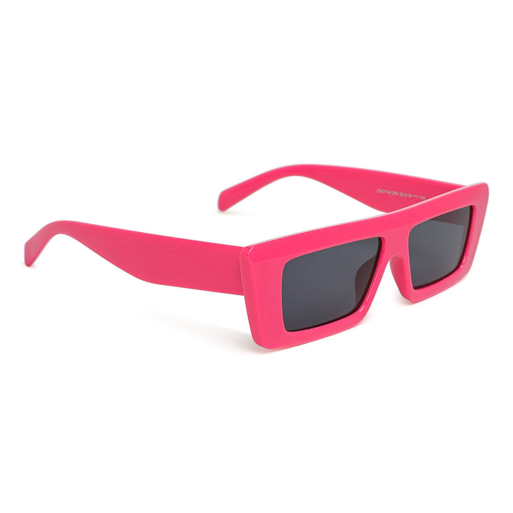 chunky rectangular sunglasses#color_rose-red