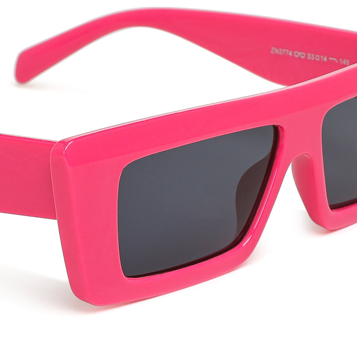 chunky rectangular sunglasses#color_rose-red