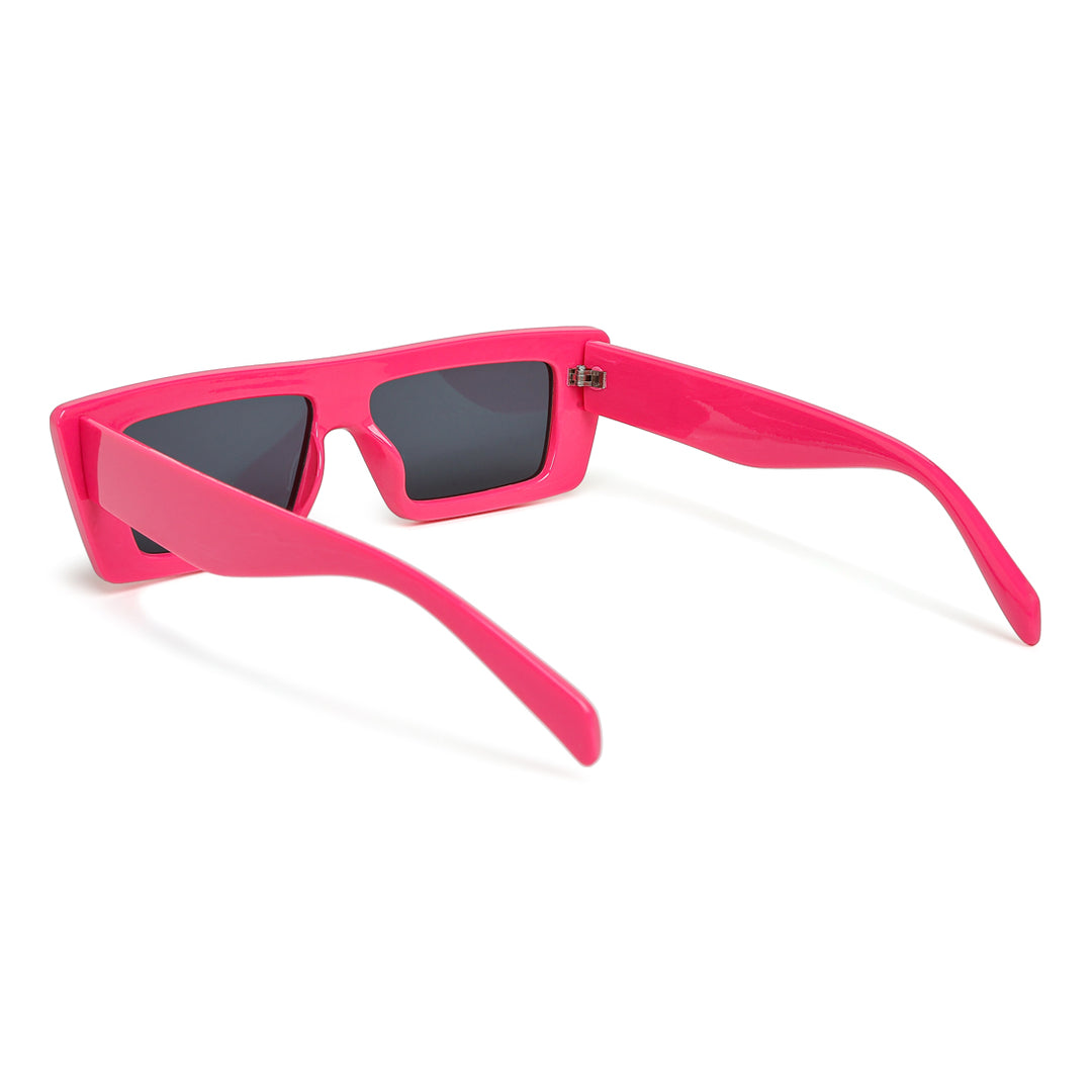 chunky rectangular sunglasses#color_rose-red