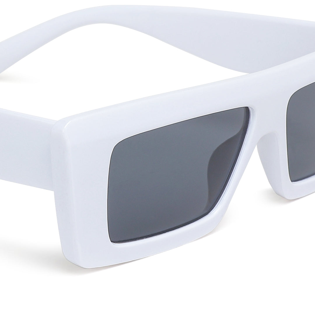 chunky rectangular sunglasses#color_white