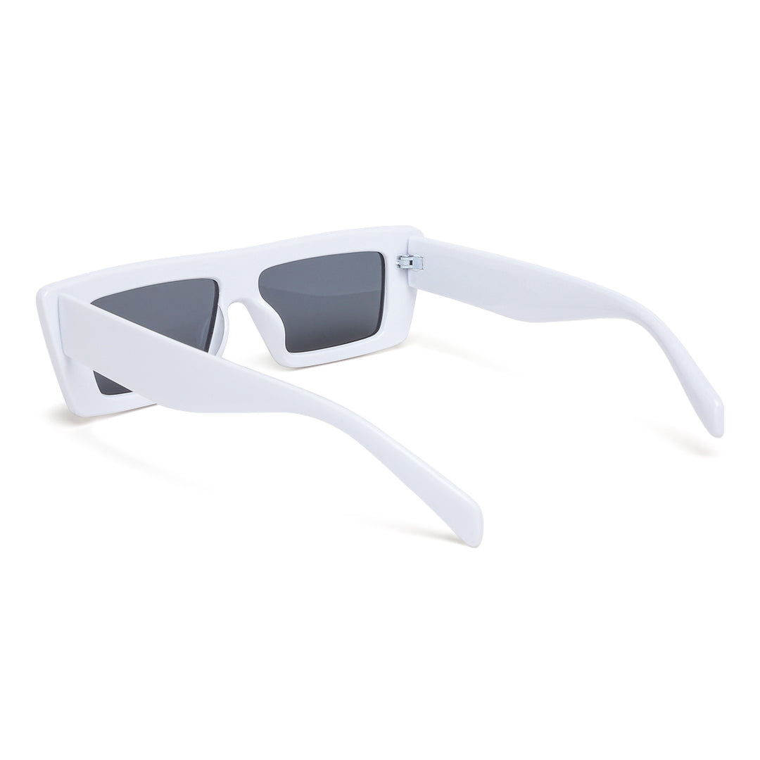 chunky rectangular sunglasses#color_white