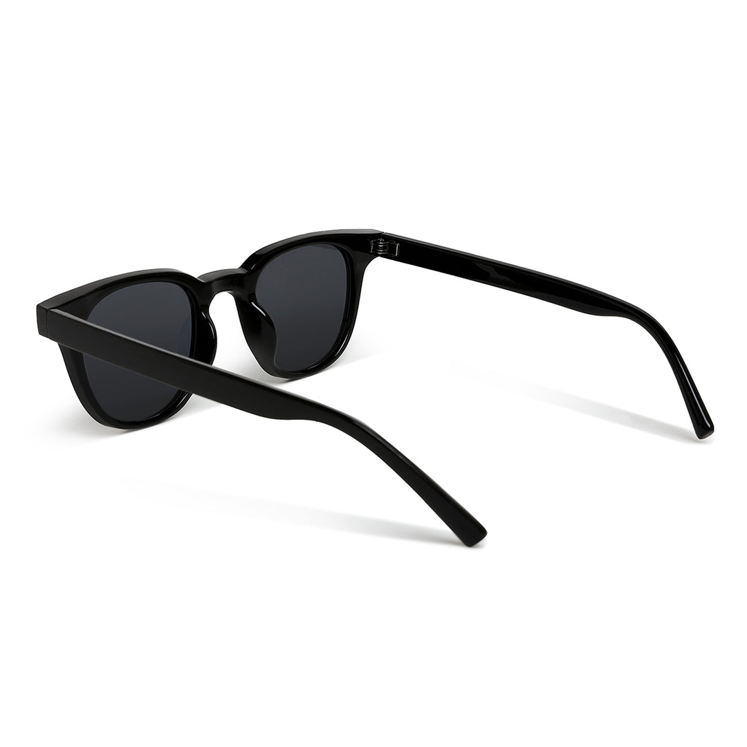 square cut wayfarer sunglasses#color_black