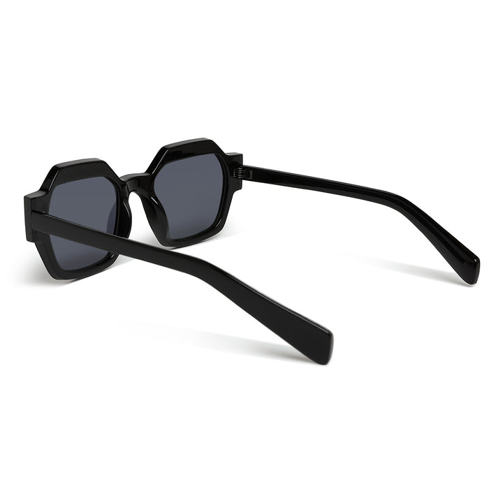 bevel frame square sunglasses#color_black