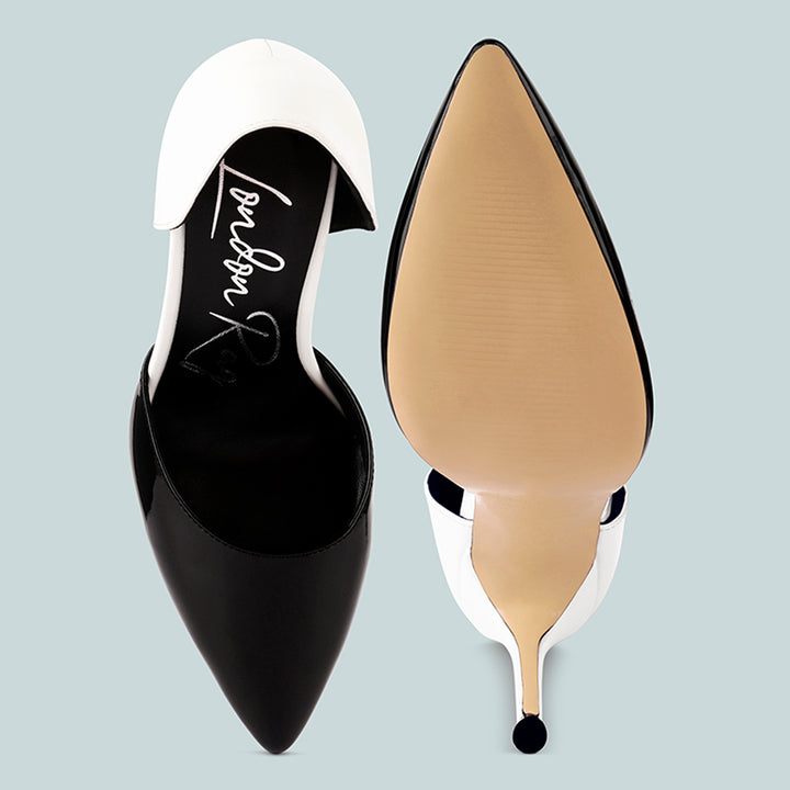 White Candy Cane Slip On Stiletto Heels