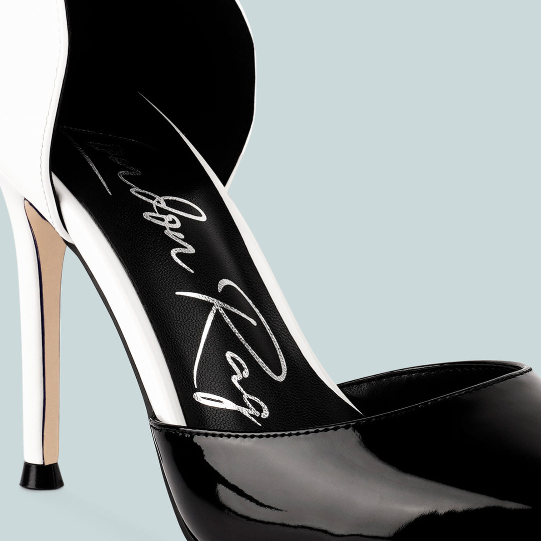 White Candy Cane Slip On Stiletto Heels