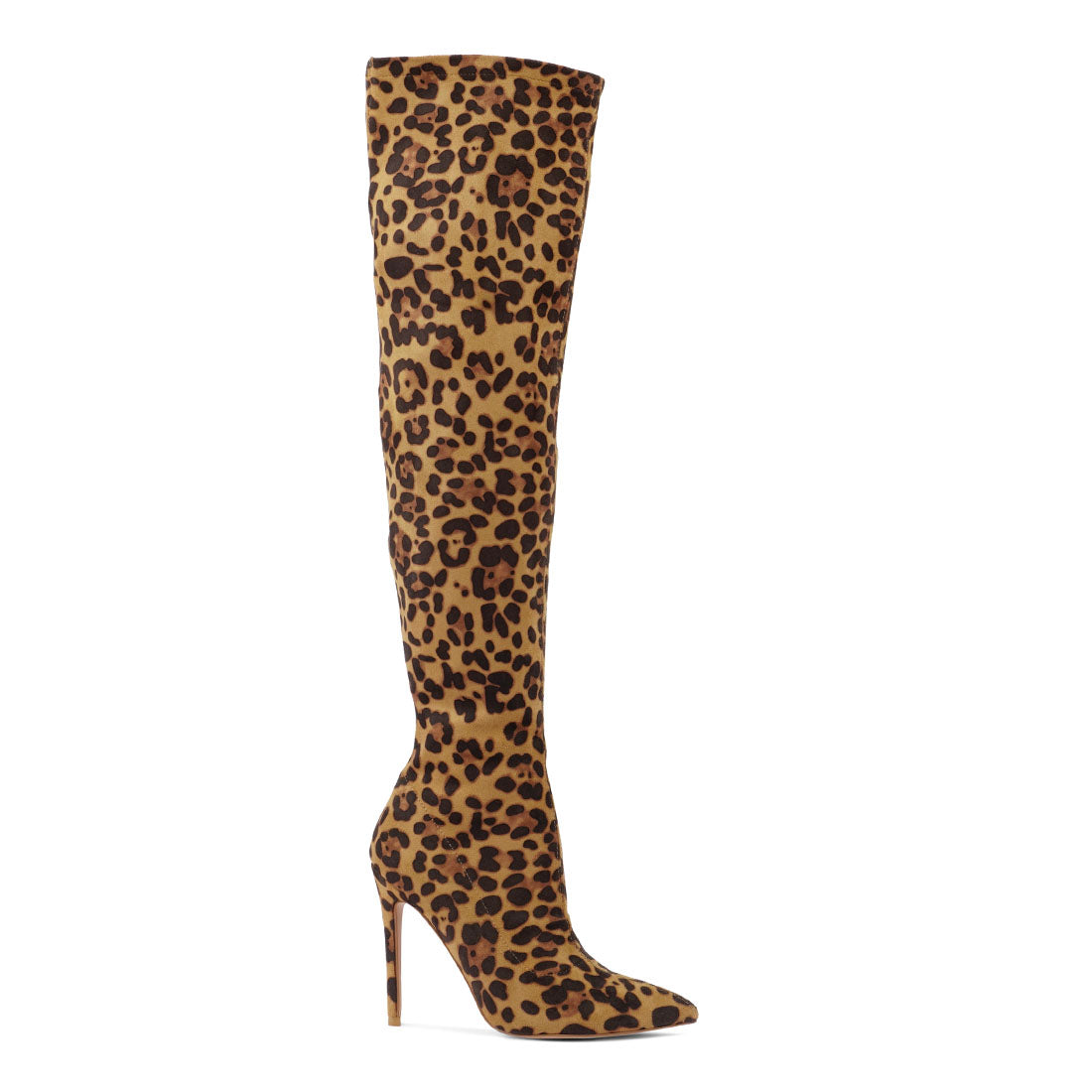 Knee High Leopard Print Stiletto Boot