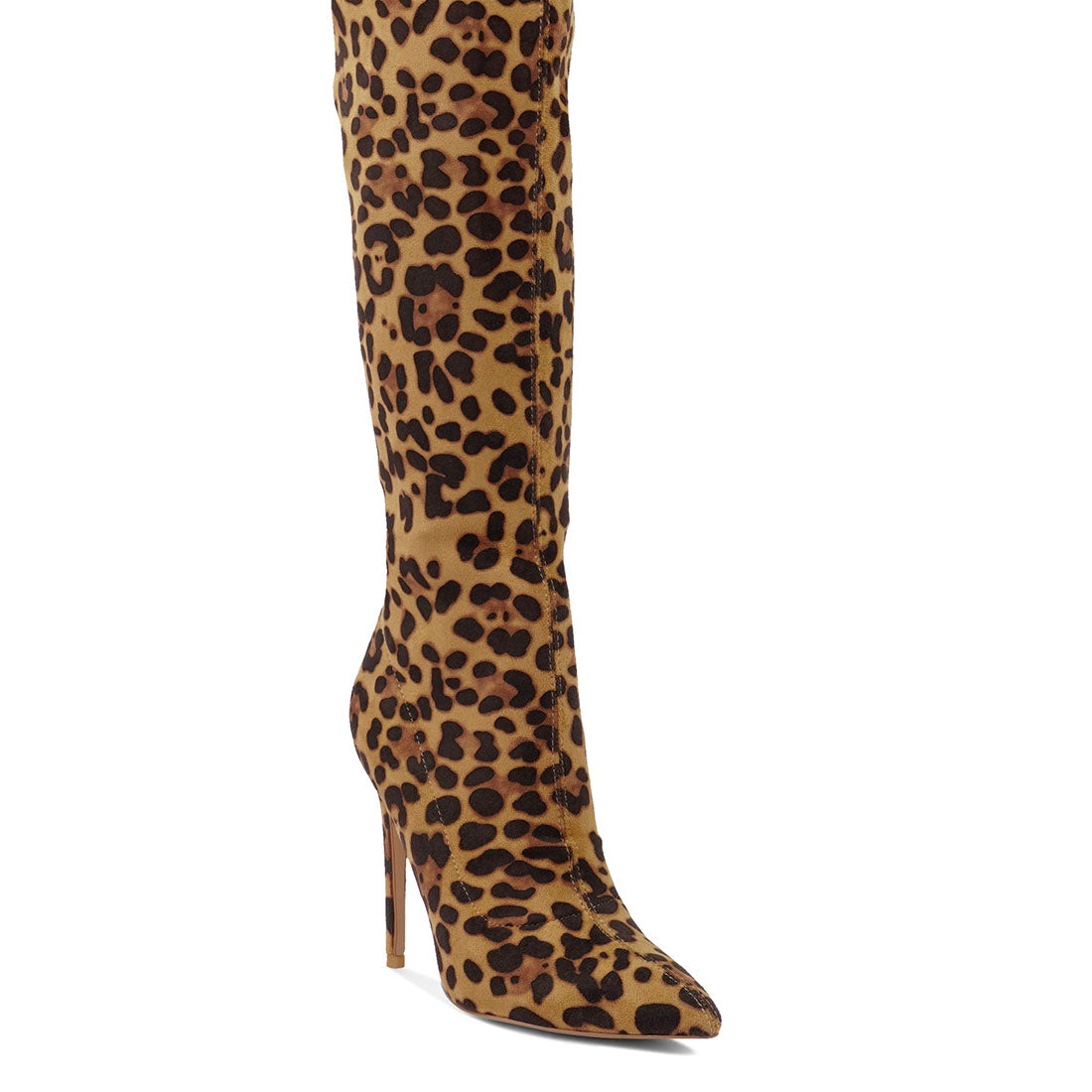 Buy Latest Knee High Leopard Print Stiletto Boot In India Londonrag.In