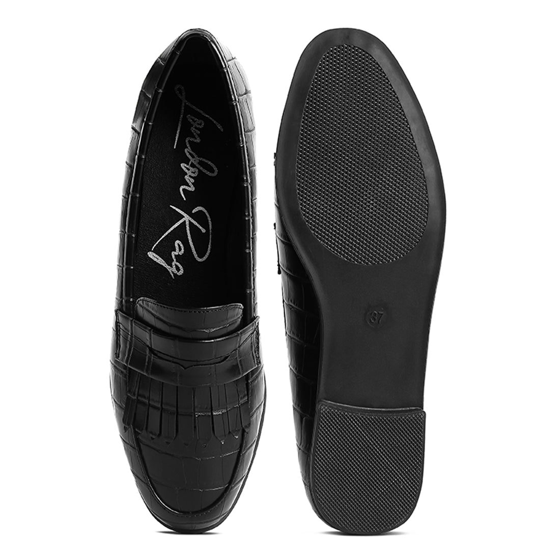 Black Patent PU Everyday Loafer